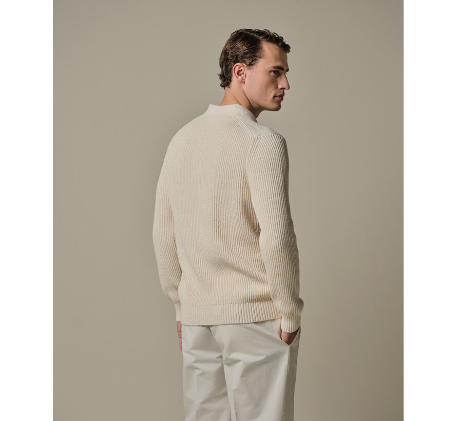 Profuomo Longsleeve Polo Off White (PPXJ10017B)