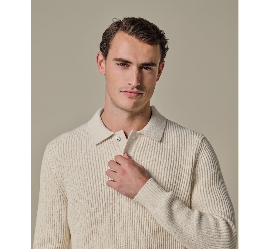 Profuomo Longsleeve Polo Off White (PPXJ10017B)