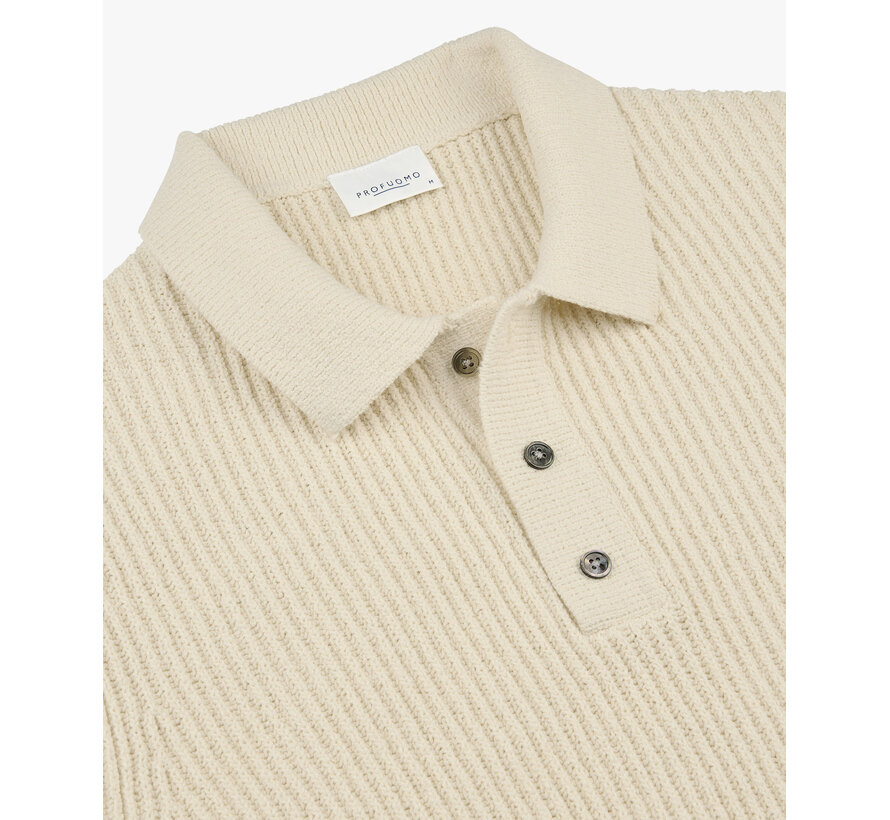 Profuomo Longsleeve Polo Off White (PPXJ10017B)