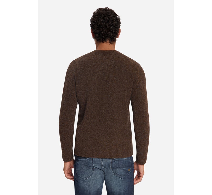 No Excess Pullover Crewneck Boucle Melange With Wool Dark Brown (33210808 - 042)