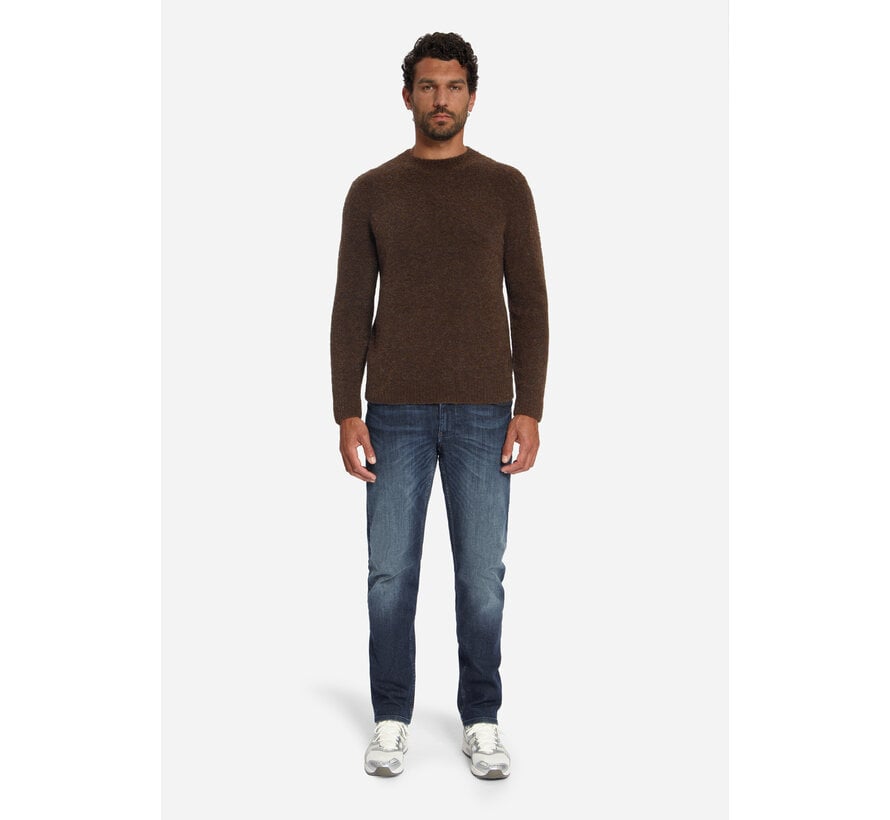 No Excess Pullover Crewneck Boucle Melange With Wool Dark Brown (33210808 - 042)