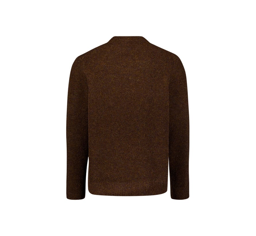 No Excess Pullover Crewneck Boucle Melange With Wool Dark Brown (33210808 - 042)