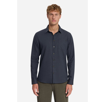 No Excess Overhemd Melange Flannel Dark Night (33430845 - 178)