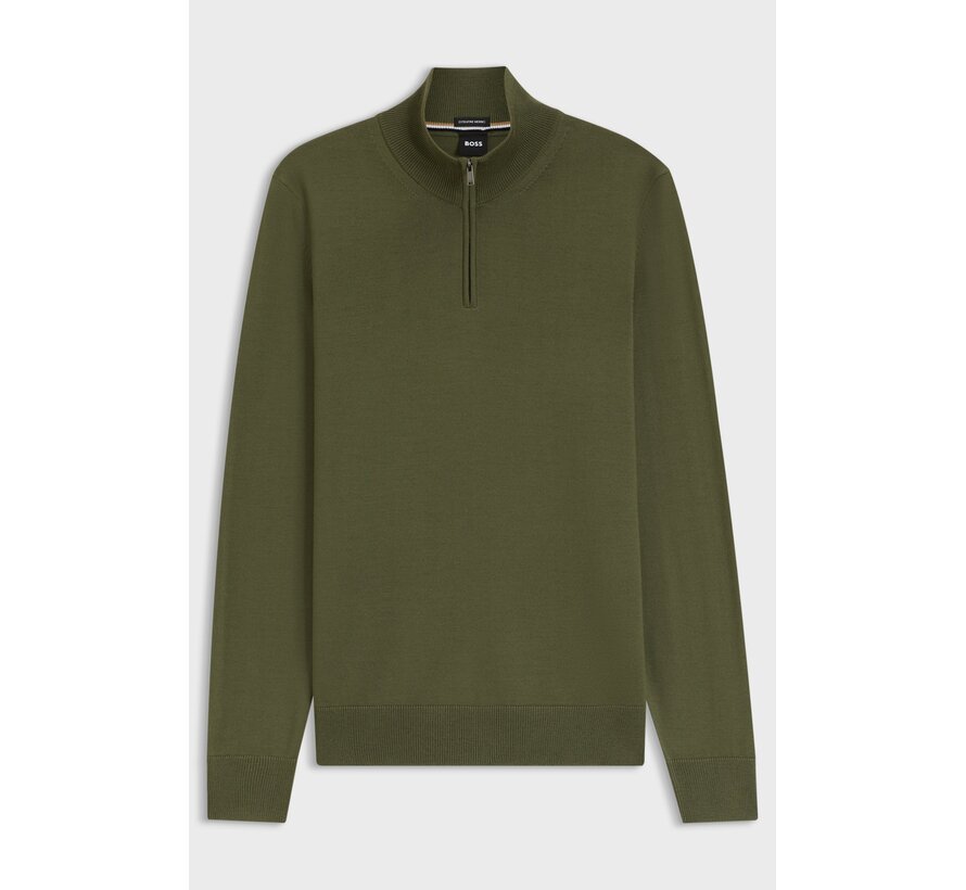 Hugo Boss Black Half Zip Trui H-Ebenji Merino Open Green (50565499 - 347)