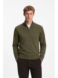 HUGO BOSS Black Half Zip Trui H-Ebenji Merino Open Green (50565499 - 347)