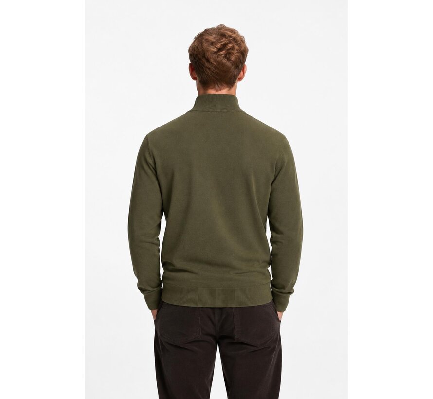 Hugo Boss Black Half Zip Trui H-Ebenji Merino Open Green (50565499 - 347)