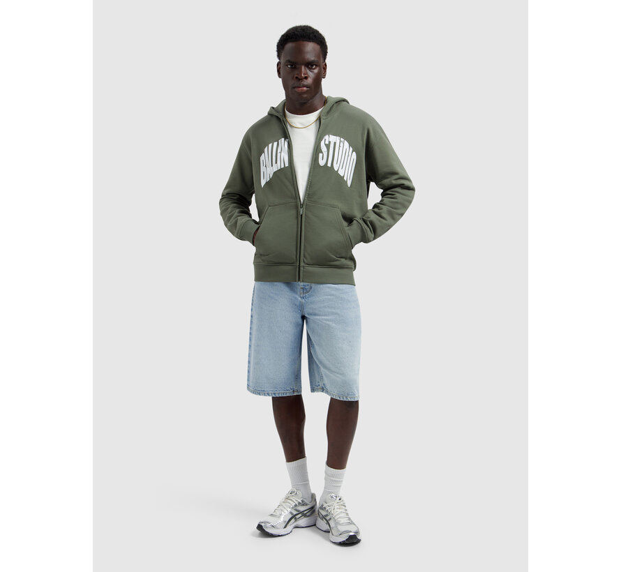 Ballin Hooded Sweat Vest Studio Dark Army (26019310 - 11)