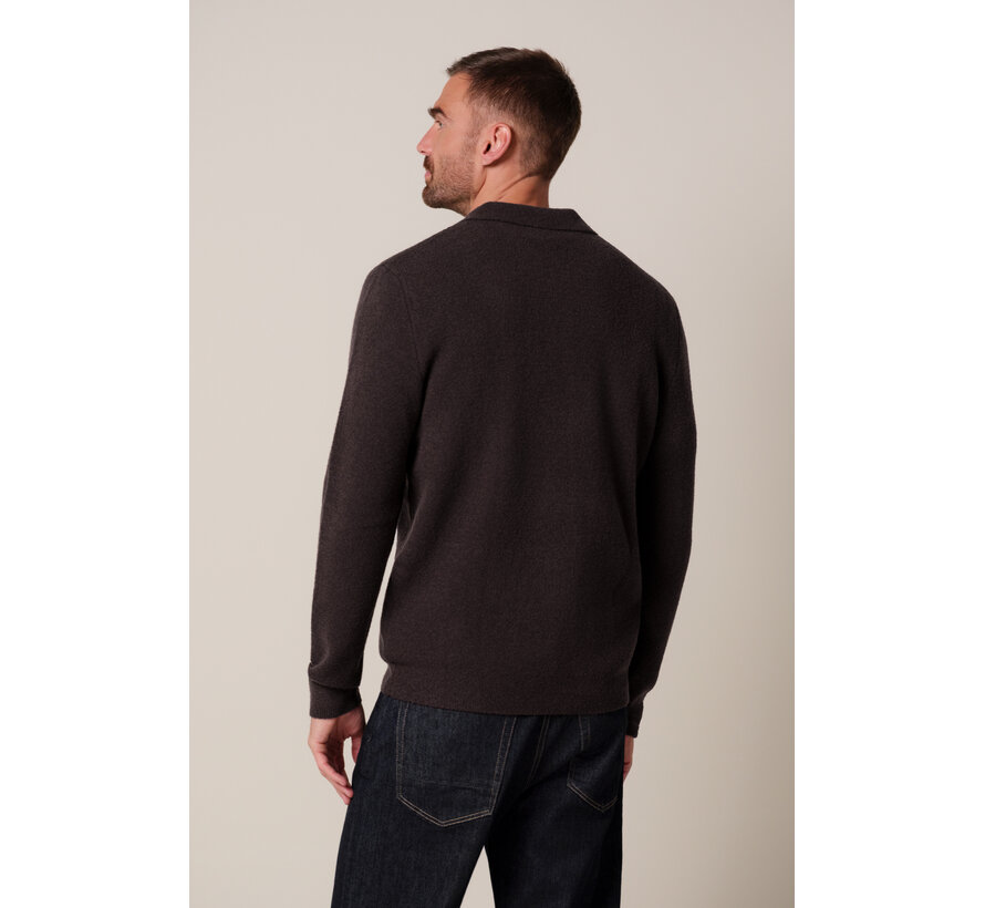 Profuomo Polo Longsleeve Aubergine (PPXJ30041G)