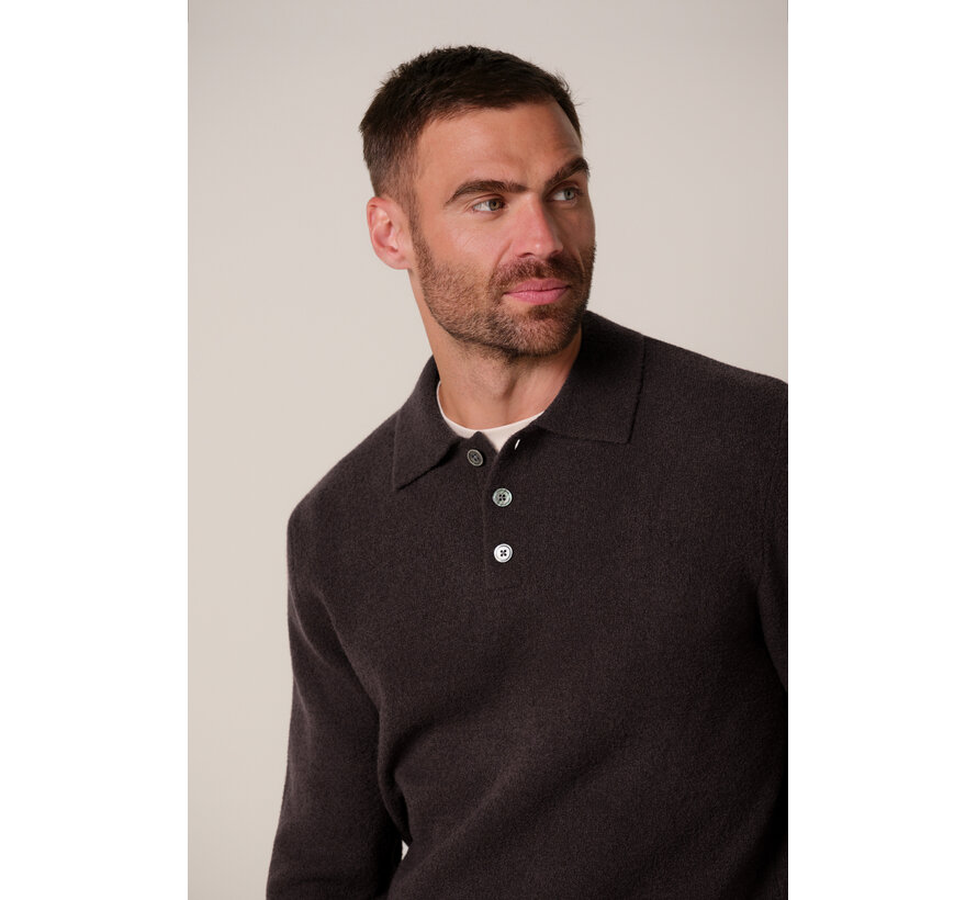 Profuomo Polo Longsleeve Aubergine (PPXJ30041G)