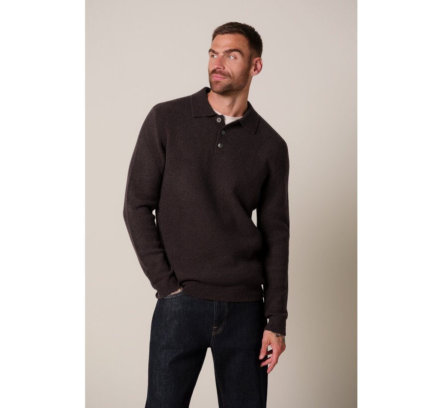Profuomo Polo Longsleeve Aubergine (PPXJ30041G)