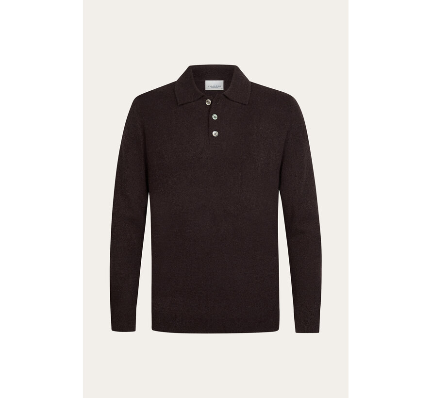 Profuomo Polo Longsleeve Aubergine (PPXJ30041G)