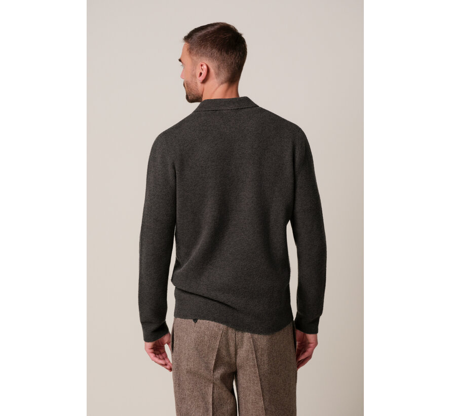 Profuomo Polo Longsleeve Dark Brown (PPXJ30041E)