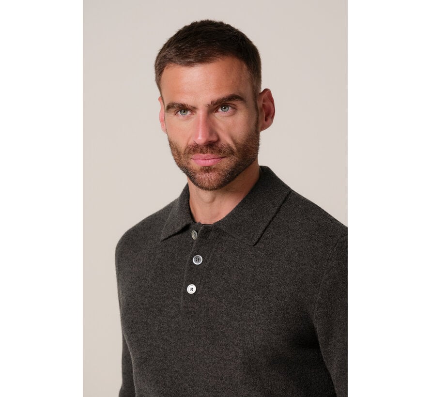 Profuomo Polo Longsleeve Dark Brown (PPXJ30041E)
