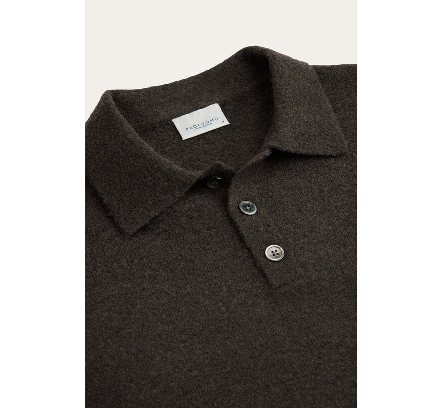Profuomo Polo Longsleeve Dark Brown (PPXJ30041E)
