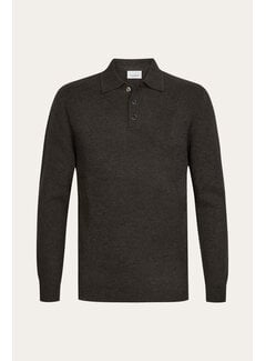 Profuomo Profuomo Polo Longsleeve Dark Brown (PPXJ30041E)
