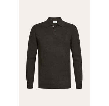 Profuomo Polo Longsleeve Dark Brown (PPXJ30041E)