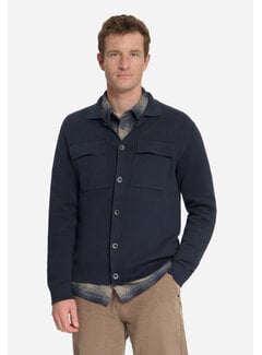 No Excess No Excess Vest Cardigan Full Button Heavy Knit Dark Night (33250801 - 178)