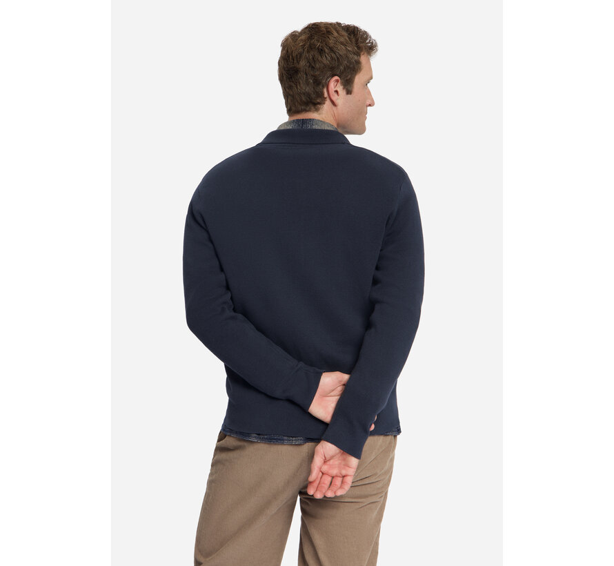 No Excess Vest Cardigan Full Button Heavy Knit Dark Night (33250801 - 178)