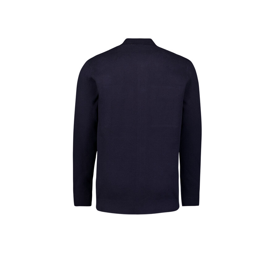 No Excess Vest Cardigan Full Button Heavy Knit Dark Night (33250801 - 178)