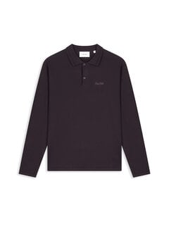 Pure Path Pure Path Longsleeve Polo Light Weight Knit Dark Brown (26030801 - 96)
