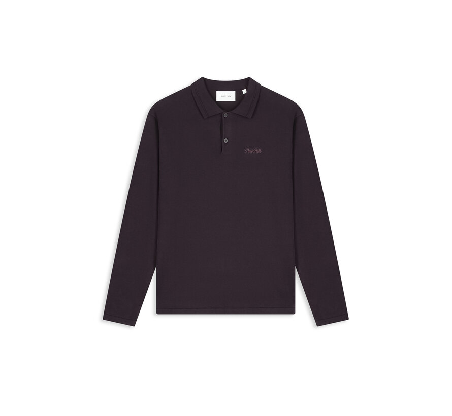 Pure Path Longsleeve Polo Light Weight Knit Dark Brown (26030801 - 96)