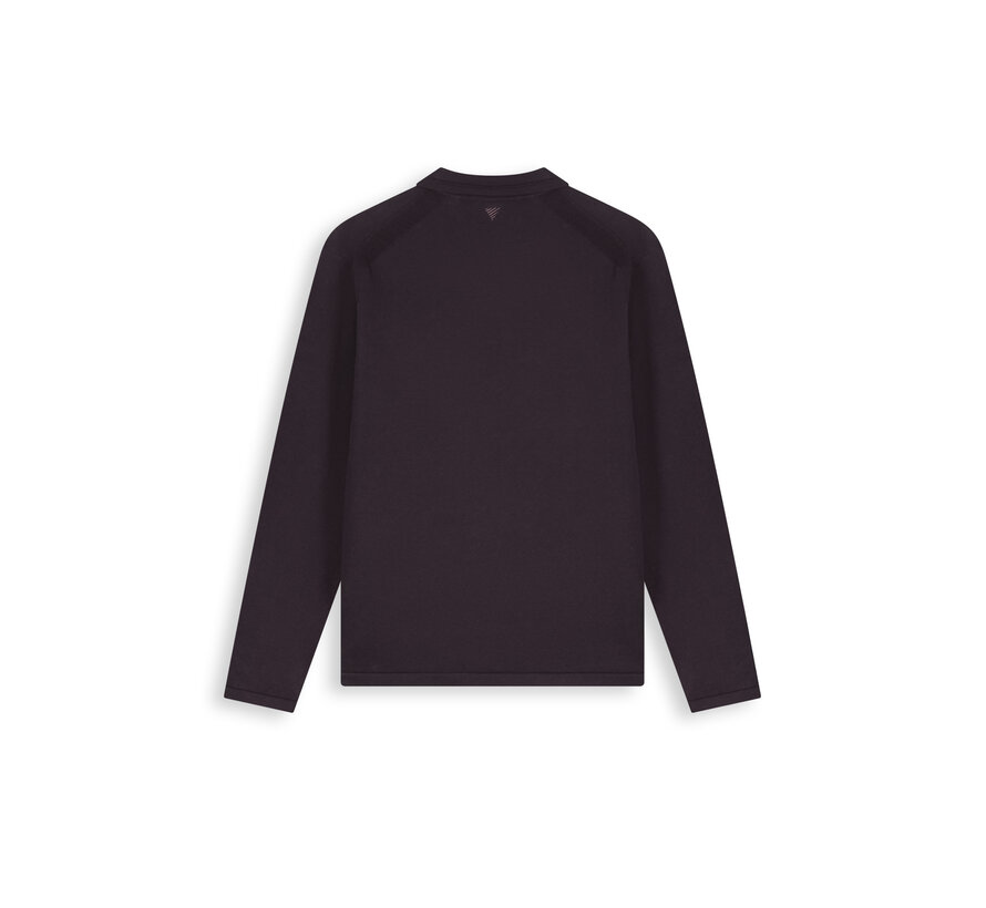 Pure Path Longsleeve Polo Light Weight Knit Dark Brown (26030801 - 96)