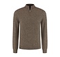 Fellows United Pullover Half Zip Fancy Rib Structure Mid Brown/Bronze (62.1110 - 145)