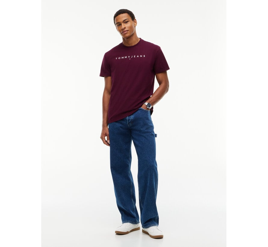 Tommy Hilfiger Jeans T-Shirt Reg Linear Logo Calypso Berry (DM0DM20744 - V11)