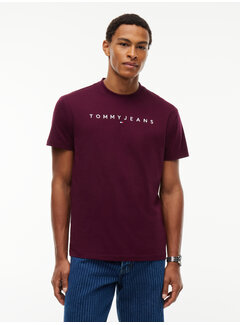 Tommy Hilfiger Tommy Hilfiger Jeans T-Shirt Reg Linear Logo Calypso Berry (DM0DM20744 - V11)