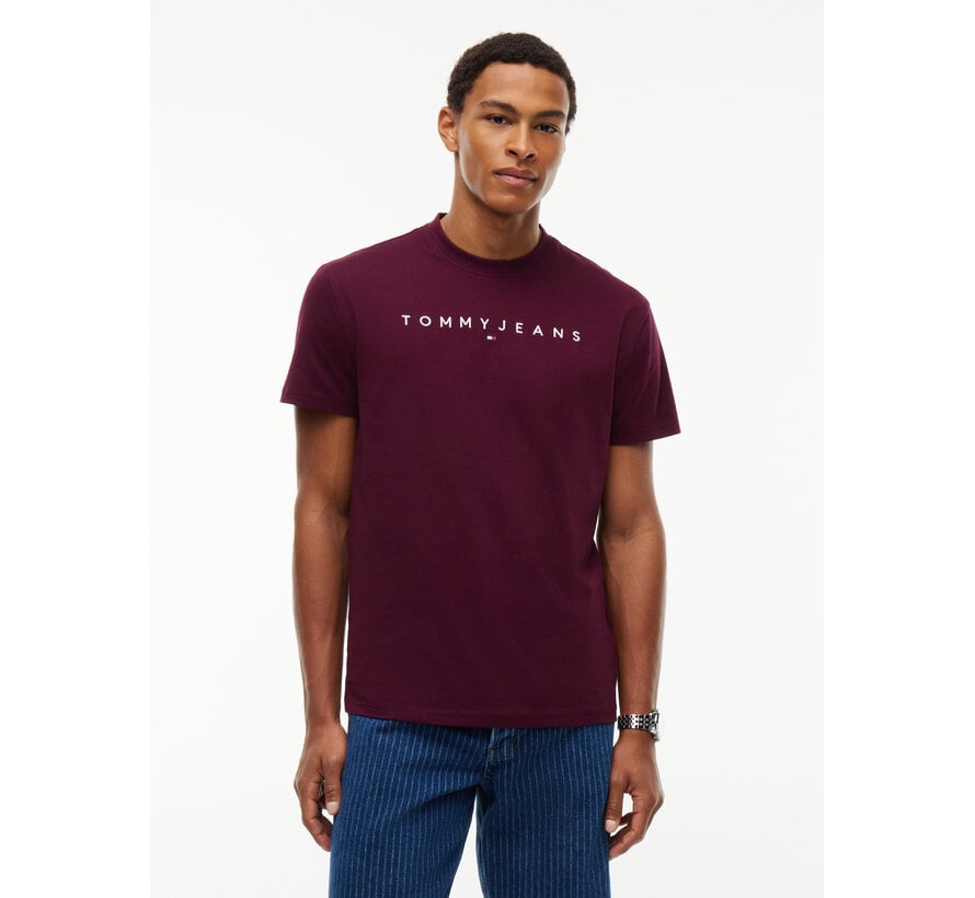 Tommy Hilfiger Jeans T-Shirt Reg Linear Logo Calypso Berry (DM0DM20744 - V11)