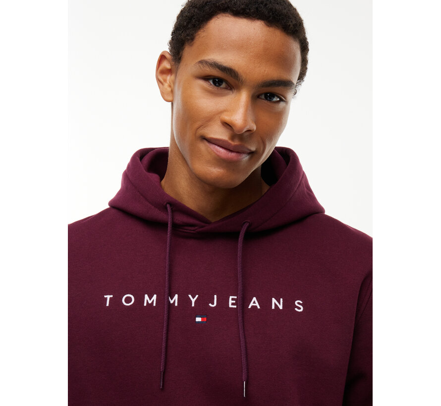 Tommy Hilfiger Jeans Hooded Sweater Reg Linear Logo Calypso Berry (DM0DM20746 - V11)