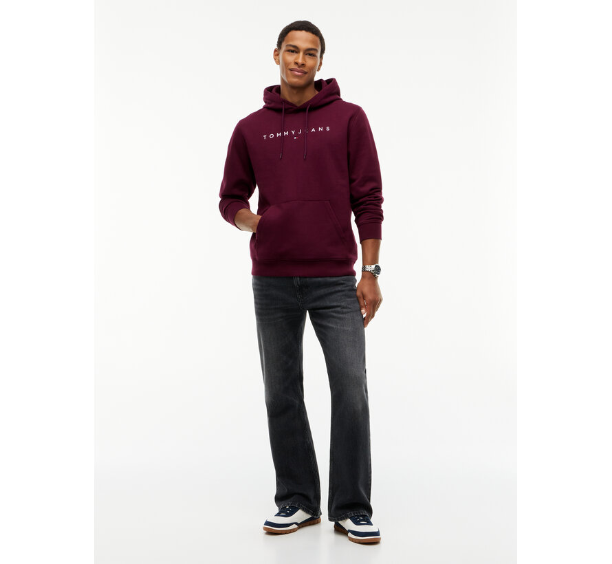 Tommy Hilfiger Jeans Hooded Sweater Reg Linear Logo Calypso Berry (DM0DM20746 - V11)