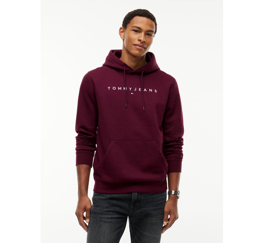 Tommy Hilfiger Jeans Hooded Sweater Reg Linear Logo Calypso Berry (DM0DM20746 - V11)