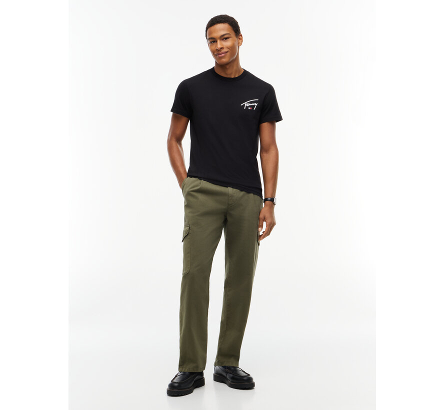 Tommy Hilfiger Jeans T-Shirt Slim Signature Chest Black (DM0DM23550 - BDS)