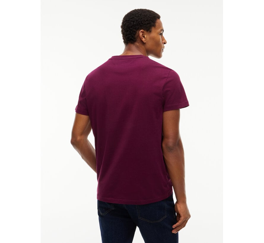 Tommy Hilfiger Jeans T-Shirt Slim Signature Chest Calypso Berry (DM0DM23550 - V11)