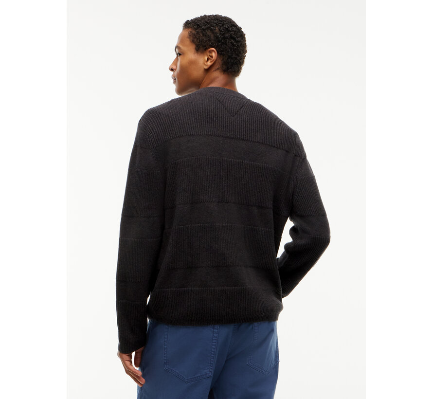 Tommy Hilfiger Jeans Trui Reg Textured Black (DM0DM23571 - H08)