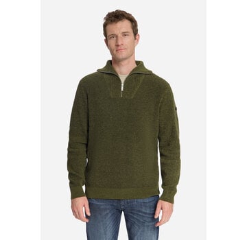 No Excess Trui Half Zip High Neck Light Weight Chenille Moss (33210967SN - 152)