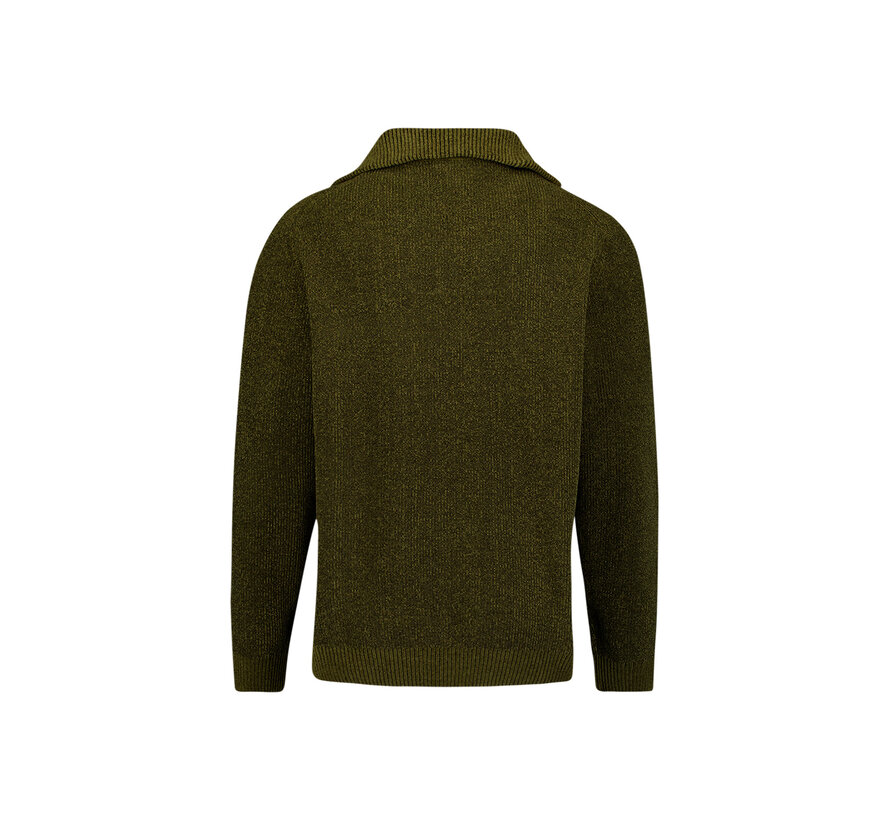 Trui Half Zip High Neck Light Weight Chenille Moss (33210967SN - 152)
