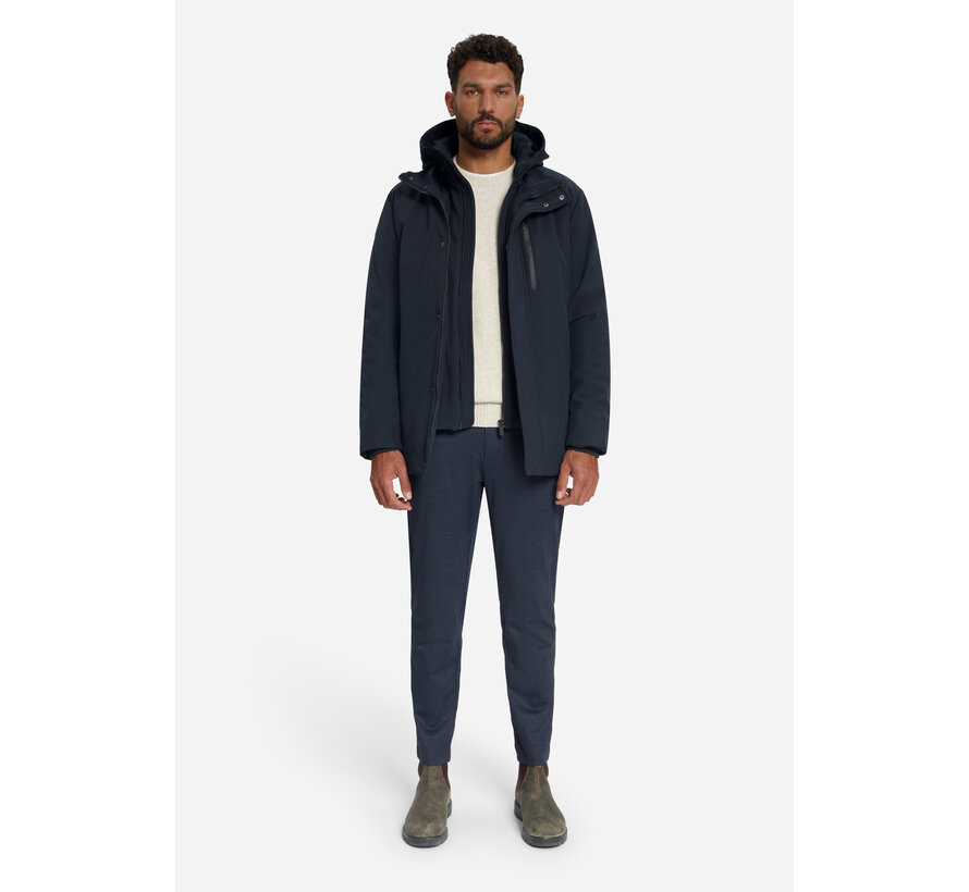 Pullover Crew Neck Melange Light Weight With Wool Stone (33210942 - 014)