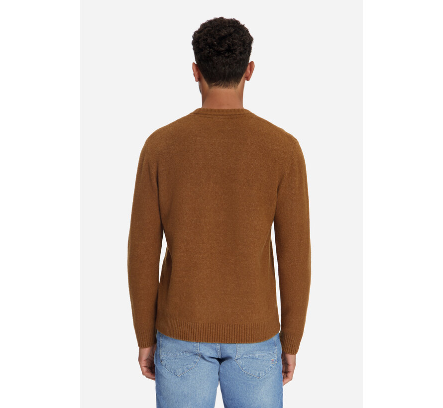 Pullover Crew Neck Melange Light Weight With Wool Caramel (33210942 - 048)