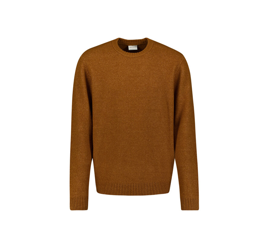 Pullover Crew Neck Melange Light Weight With Wool Caramel (33210942 - 048)