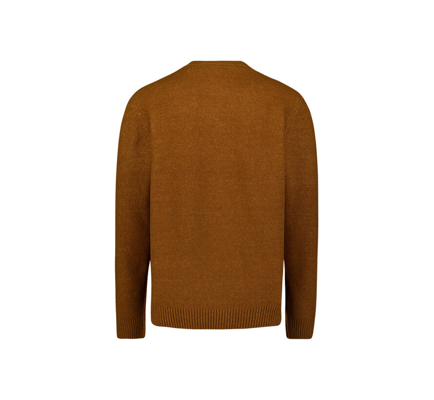 Pullover Crew Neck Melange Light Weight With Wool Caramel (33210942 - 048)
