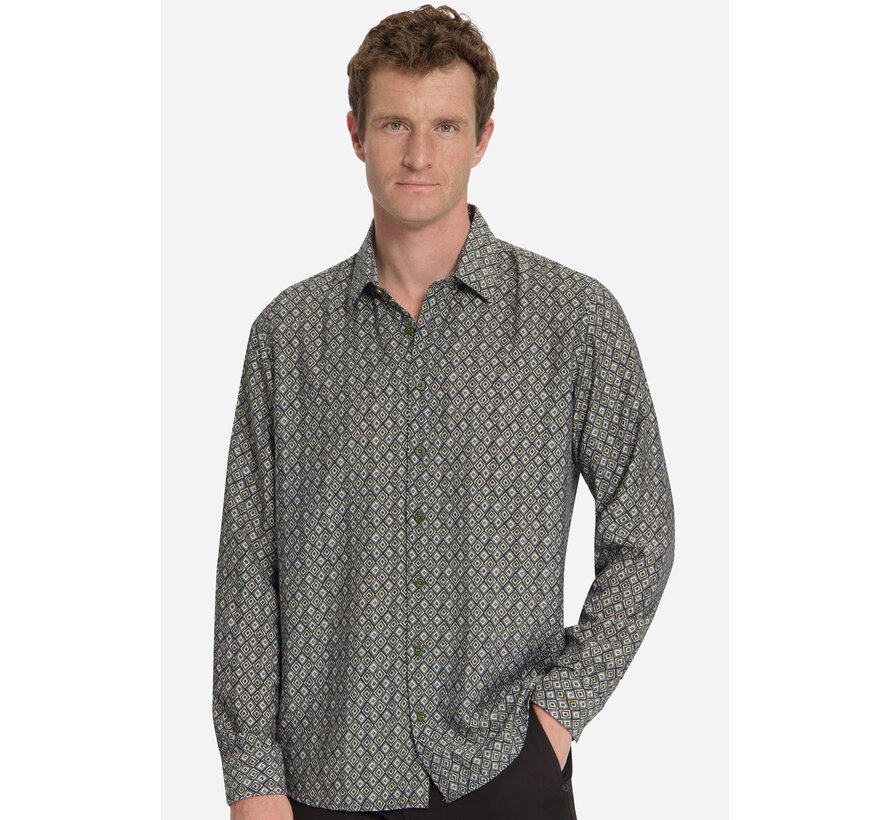 Overhemd Allover Printed Moss (33450951 - 152)