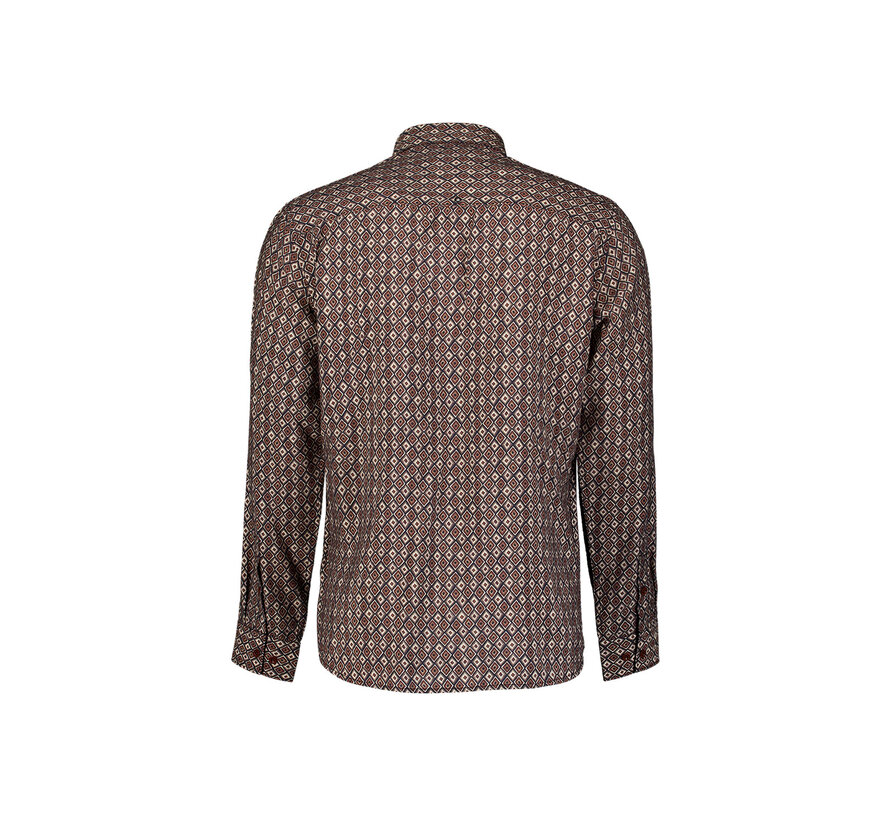 Overhemd Allover Printed Light Brown (33450951 - 041)