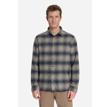No Excess Overhemd Yarn Dyed Flannel Check Dark Night (33430904 - 178)