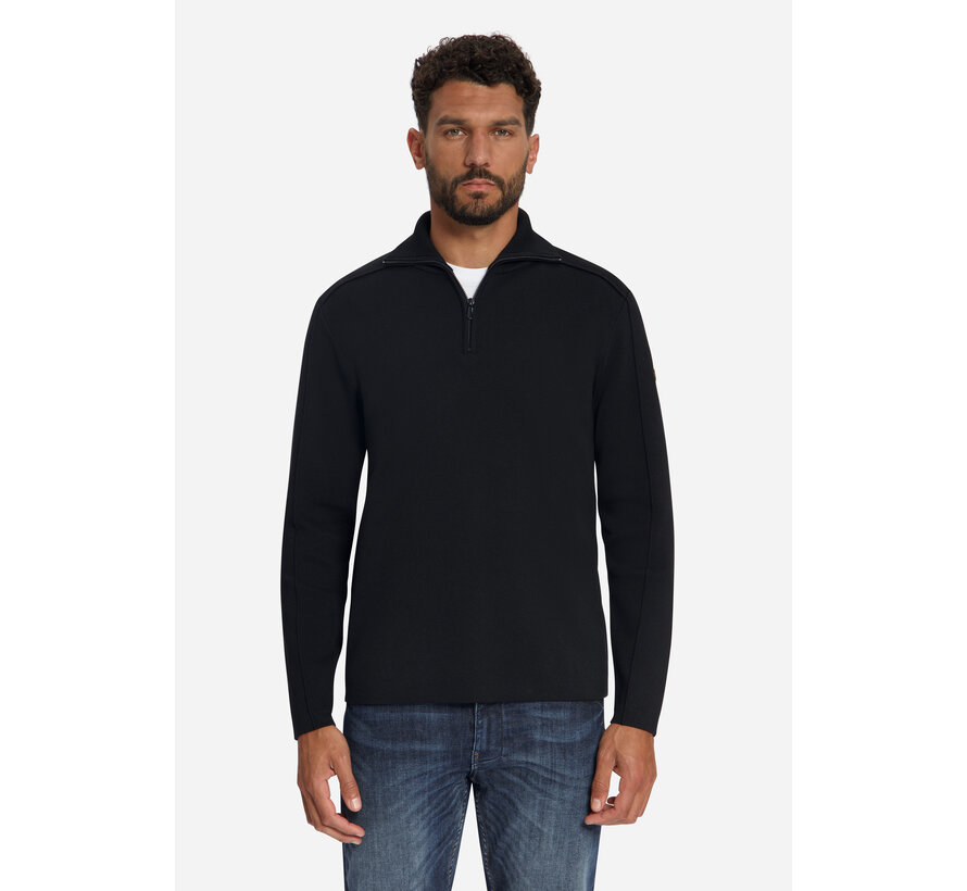 Trui Wing Collar Half Zip Relief Black (33210920 - 020)