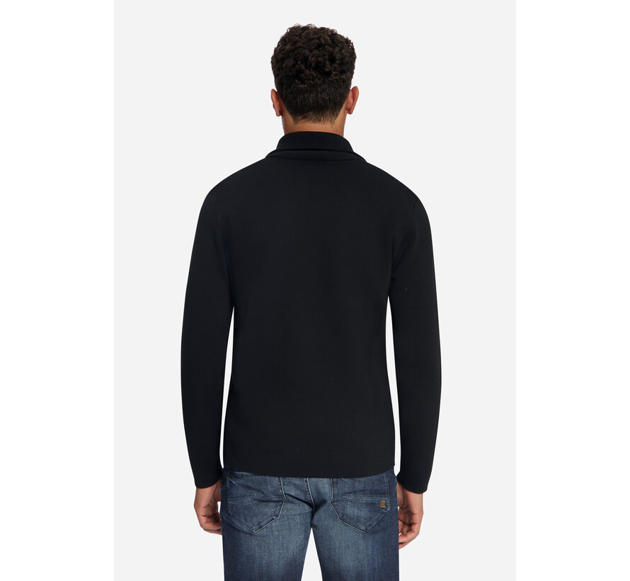 Trui Wing Collar Half Zip Relief Black (33210920 - 020)