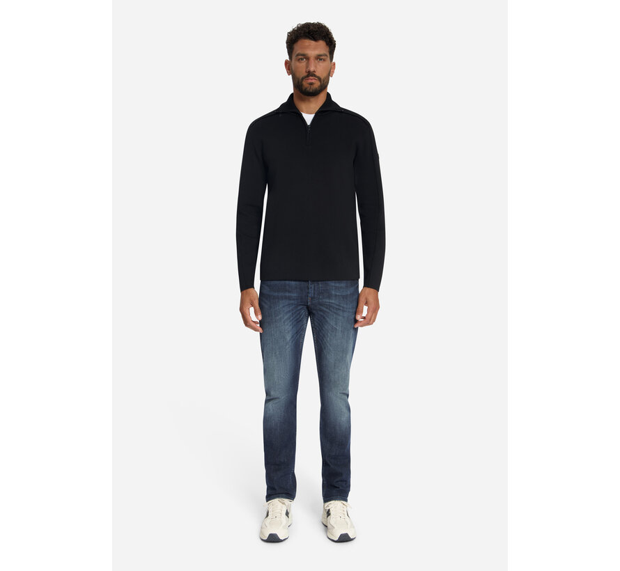 Trui Wing Collar Half Zip Relief Black (33210920 - 020)