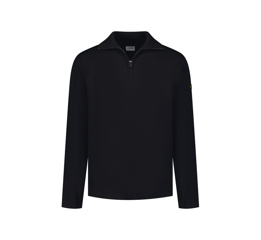 Trui Wing Collar Half Zip Relief Black (33210920 - 020)