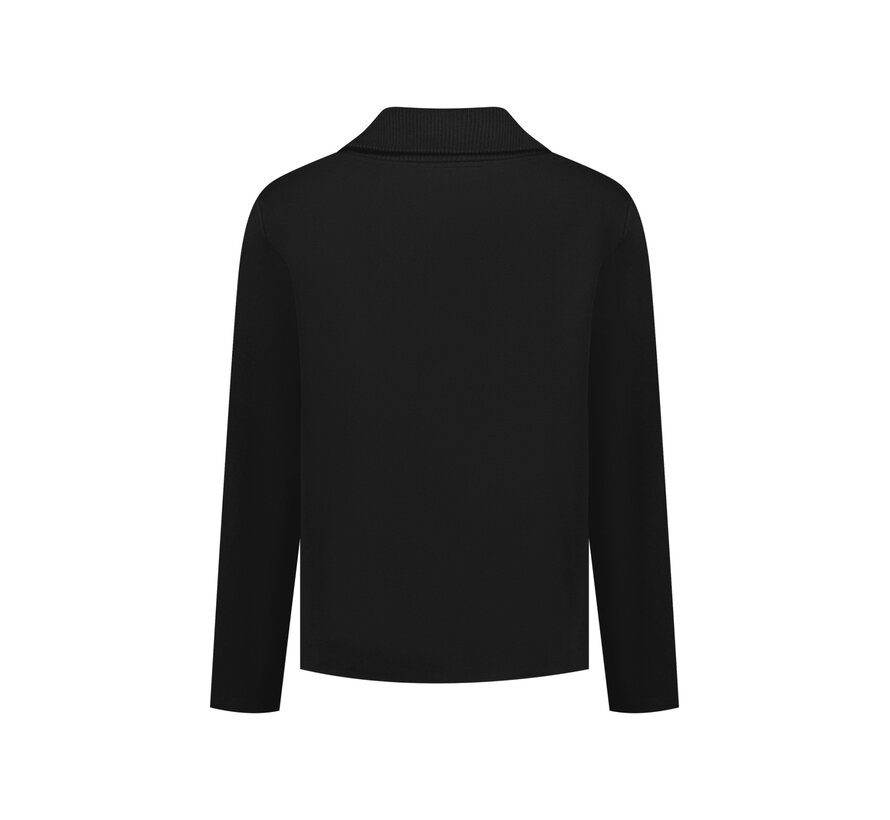 Trui Wing Collar Half Zip Relief Black (33210920 - 020)